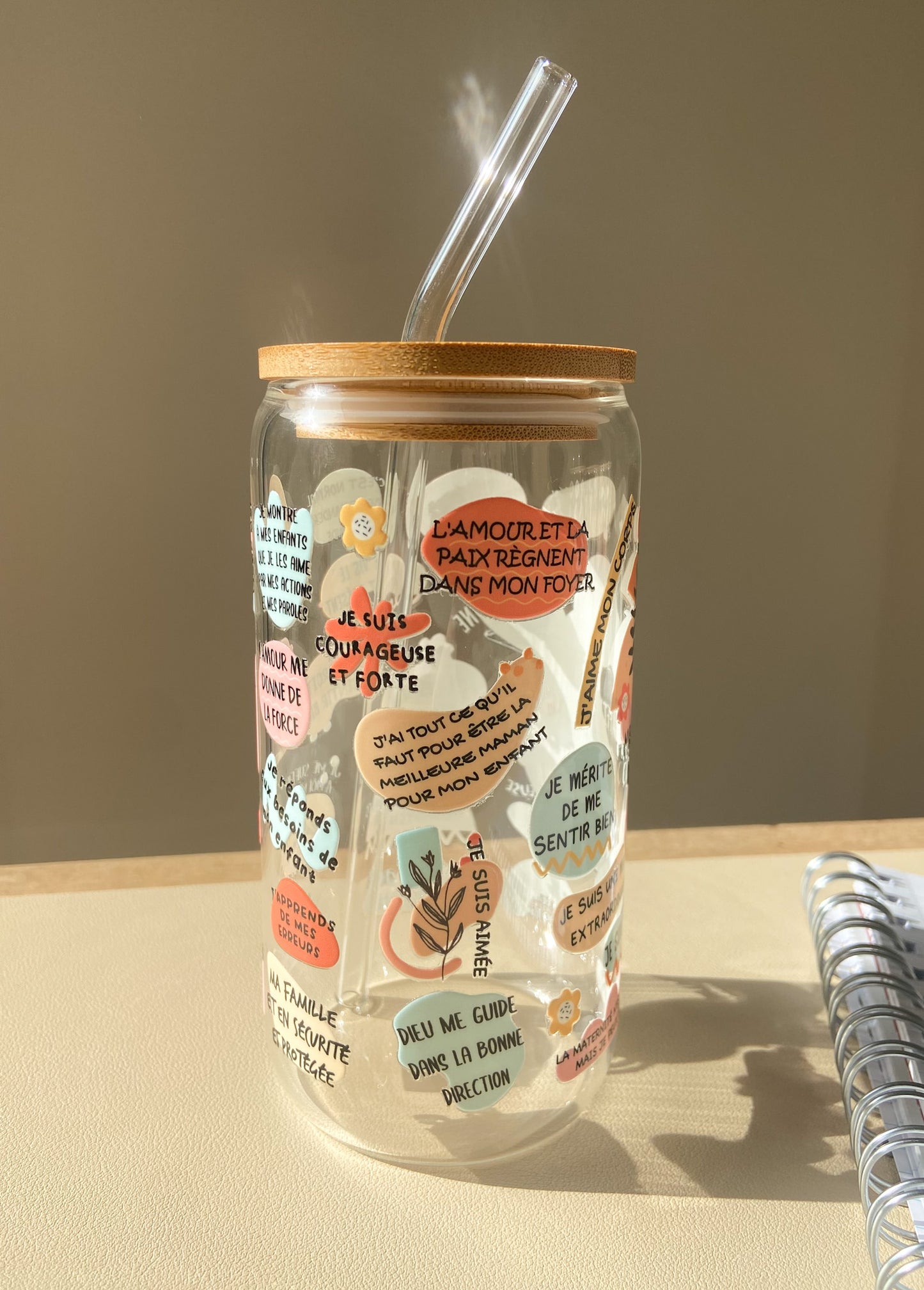 Verre Affirmation de Maman