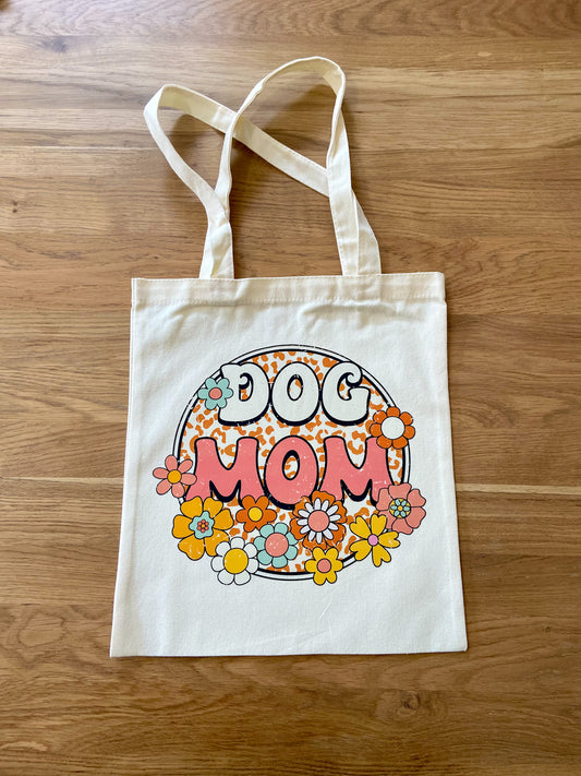 Tote Bag Dog Mom floral 36x31cm