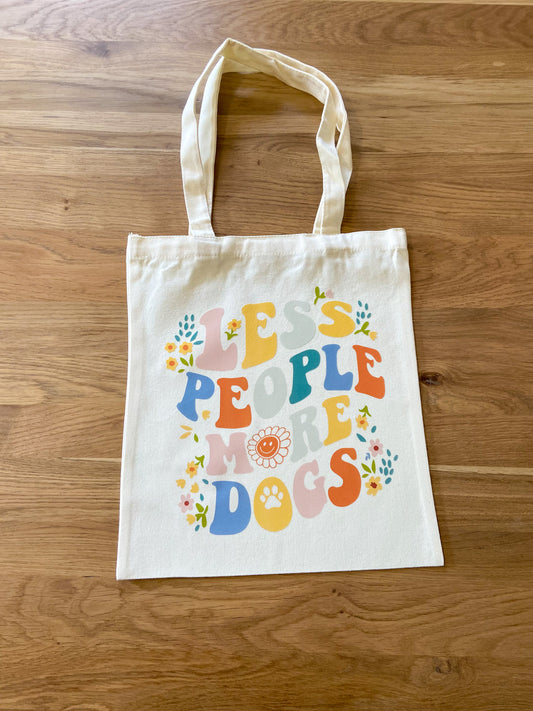 Tote Bag Less People More Dogs 36x31cm