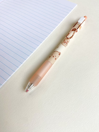 Un bolígrafo de tinta de gel beige Ourson de 0,5 mm