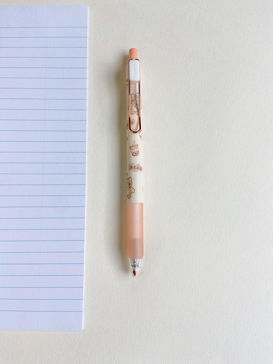 A Bear 0.5mm Beige Party gel ink pen