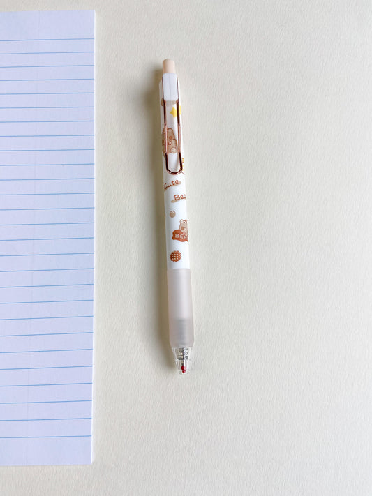 A Teddy Bear gel ink pen 0.5mm White