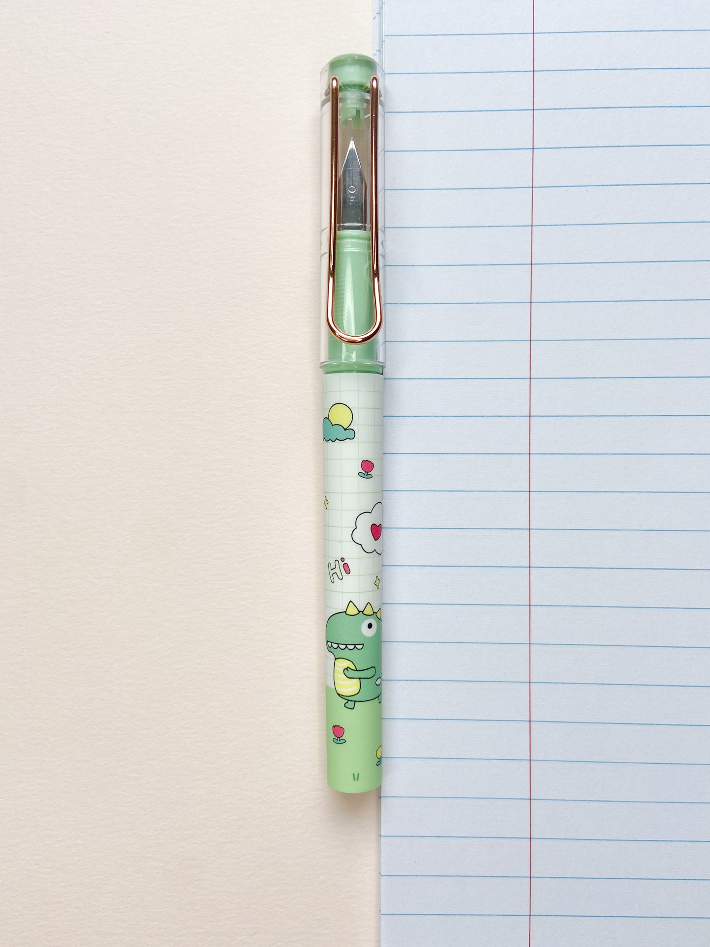 Fountain pen White/green right-handed