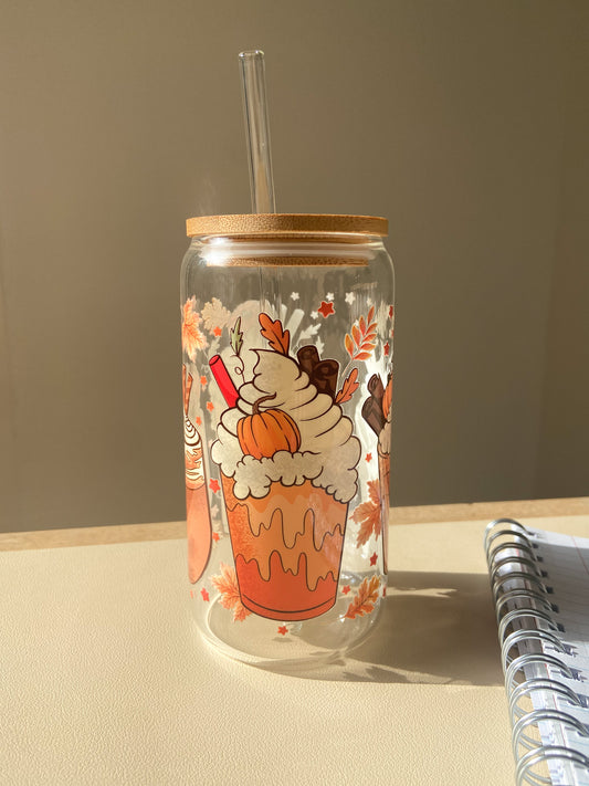 Pumpkin Coffee Glass