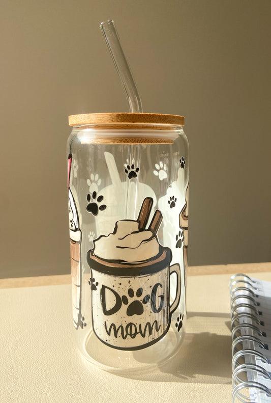 Dog Mom Coffee Glass