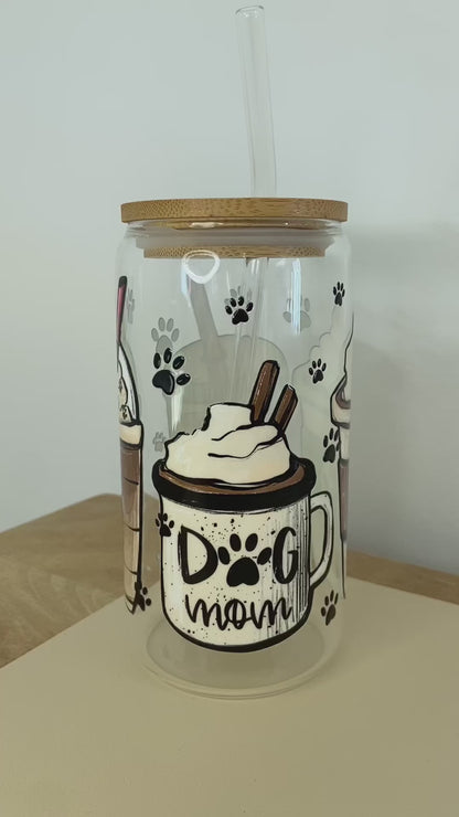 Dog Mom Coffee Glass
